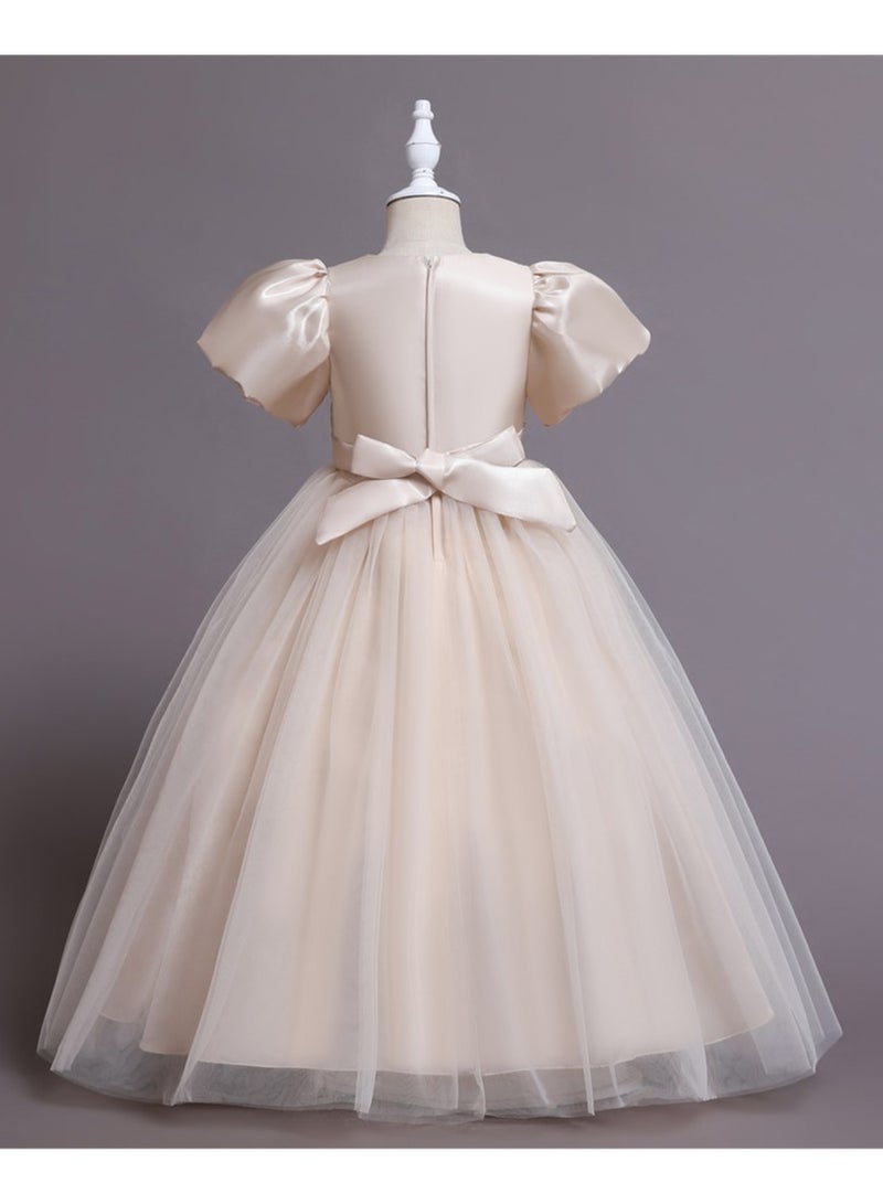 D'Daniela Embroidered Satin Dress - Image 3