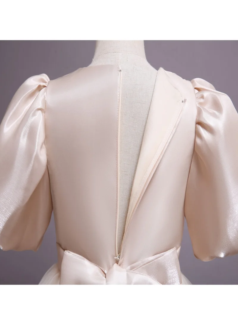 D'Daniela Embroidered Satin Dress