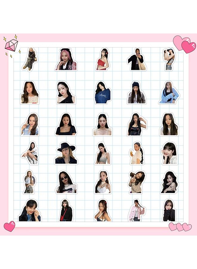 120 قطعة Kpop BlackPink ملصقات الفينيل الجمالية ملصقات الكمبيوتر المحمول للوحة التزلج الغيتار السفر حالة الكتابة على الجدران ملصق الباب الأمتعة سيارة دراجة دراجة للأطفال المراهقين الفتيات البالغين - Image 4