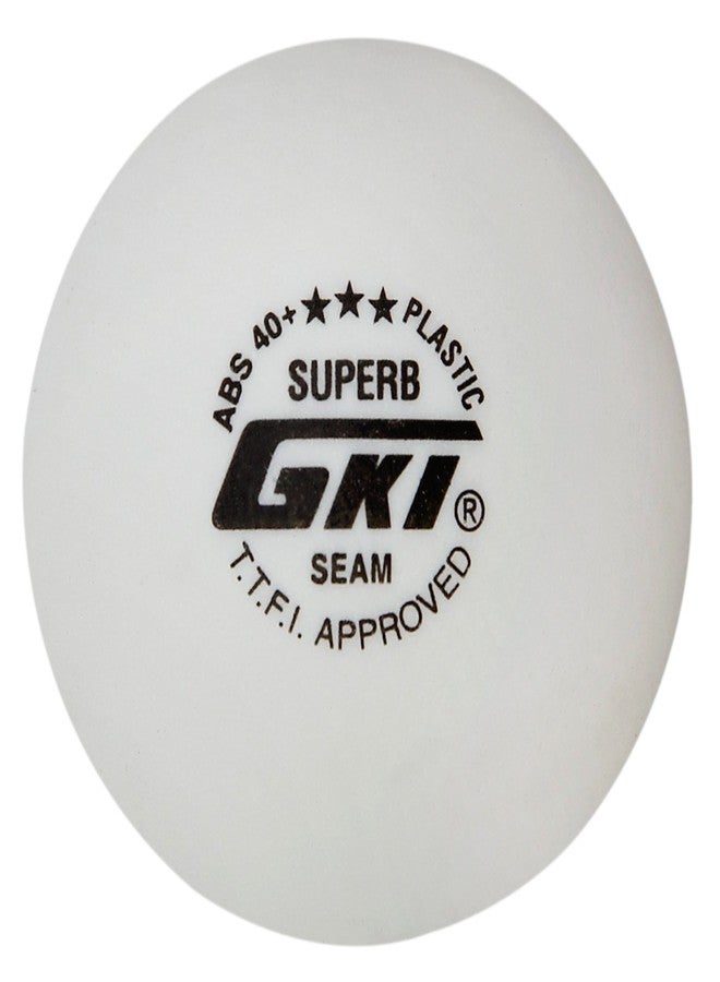 GKI Superb 3 Star ABS Plastic 40+ Table Tennis Ball, Pack of 48 (White) - Image 2