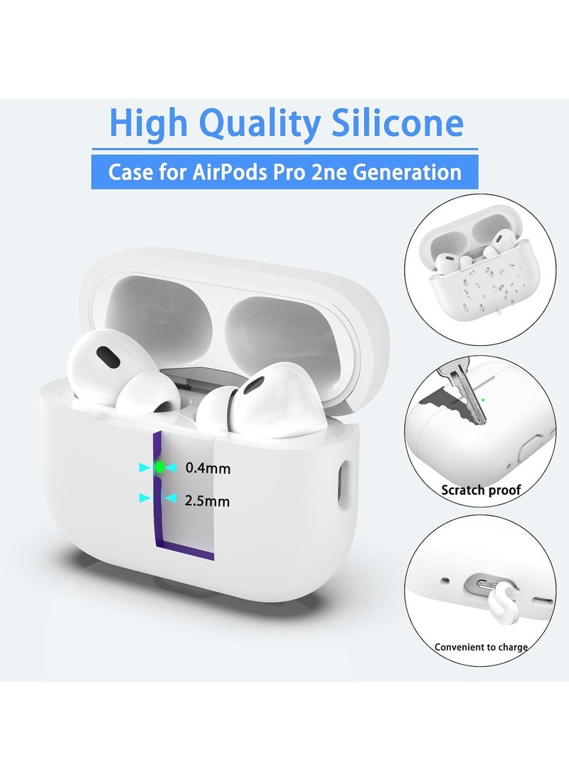 wexon Protective Shockproof Silicone Case Cover for Apple AirPods pro 2 Generation White  - Image 2