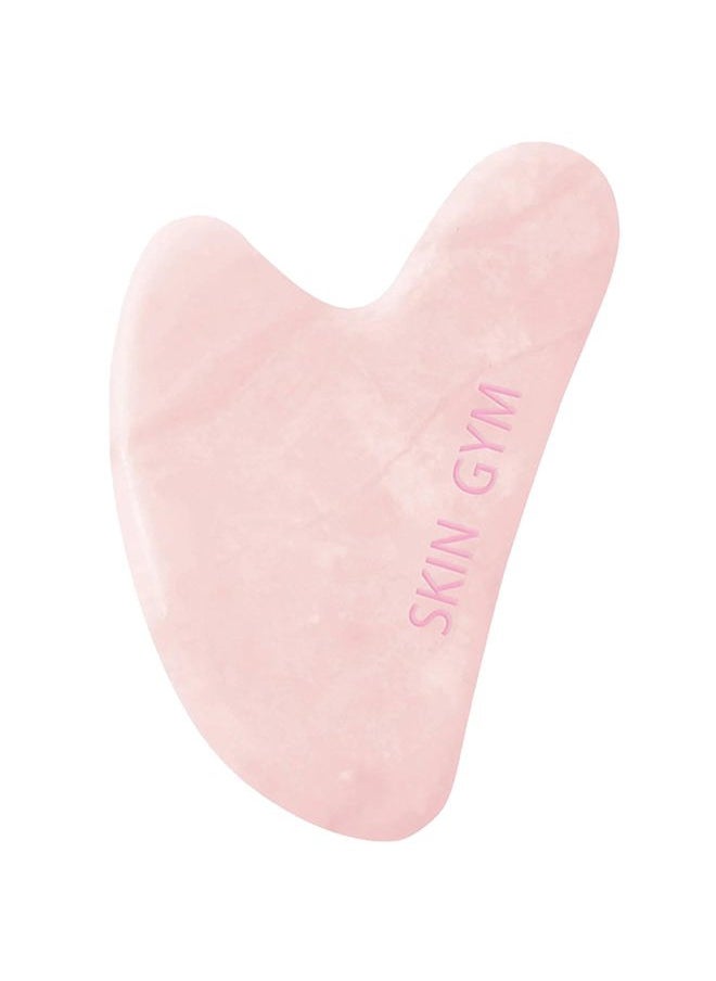 SKIN GYM Skin Gym Rose Quartz Hearty Gua Sha Tool, Heart-Shaped Facial Massage Tool for Sculpting and Relaxation  - Image 1