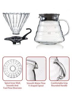 EqiEch V60 Drip Coffee Set,7-Piece Hand Brewing Coffee Maker Set,Pour Over Coffee Machine Accessories Kit All In 1 Portable Travel Bag 57*16*27cm  - Image 5