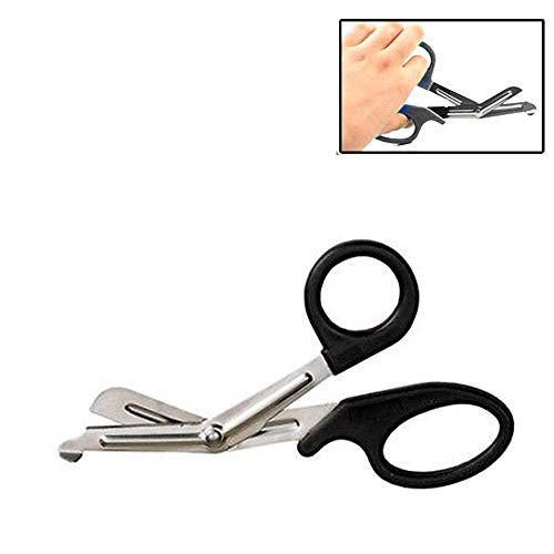 RILEKH EMT SHEARS (TAPE CUTTING SCISSOR) Stainless Steel Bandage Scissors for Surgical, Medical & Nursing Purposes - Sharp Curved Scissor for EMS, Doctors, Nurses, Cutting Bandages - Image 3