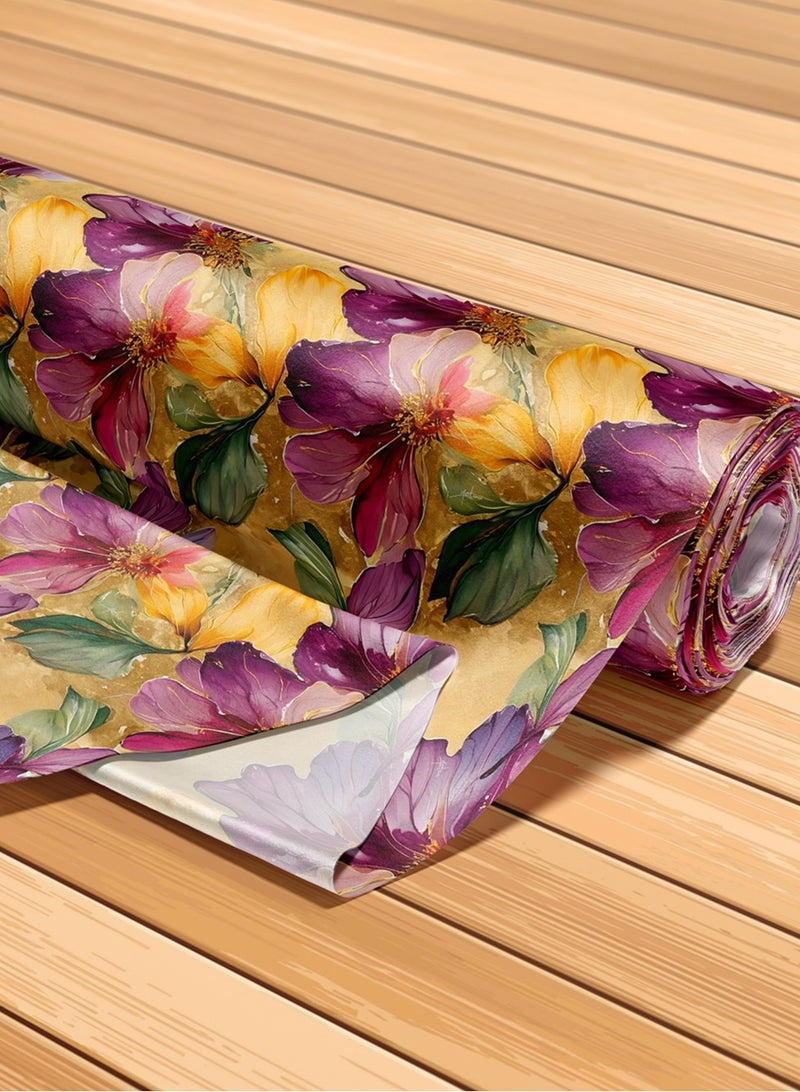 فيلاتو Ø¬Ù„Ø§Ø¨ÙŠØ© Ù…Ø®ÙˆÙŠØ± Ø²Ù‡Ø±ÙŠØ© Ø£Ø±Ø¬ÙˆØ§Ù†ÙŠØ© ØµÙ�Ø±Ø§Ø¡ Ù…Ù† Ù‚Ù…Ø§Ø´ Ø­Ø±ÙŠØ± Ø§Ù„Ù„ÙŠÙ„ Ø¹Ø±Ø§Ù…Ù†ÙŠ Ø¨Ø§Ù„ÙŠØ§Ø±Ø¯Ø©ØŒ Ø®ÙŠØ§Ø·Ø© 58 Ø¨ÙˆØµØ© Ø¹Ø±Ø¶ - Image 5