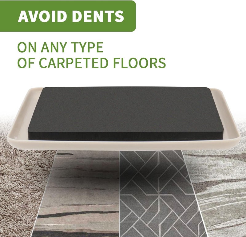 covercorner Furniture Sliders for Carpet 8 PCS - 5 inch Furniture Moving Slider Chair Legs Floors Protectors Square Furniture Movers Sliders – Move Your Furniture Easy & Safely(for Carpet) - Image 5