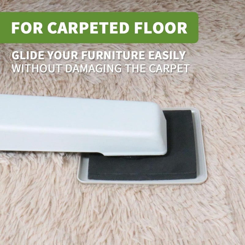 covercorner Furniture Sliders for Carpet 8 PCS - 5 inch Furniture Moving Slider Chair Legs Floors Protectors Square Furniture Movers Sliders – Move Your Furniture Easy & Safely(for Carpet) - Image 4