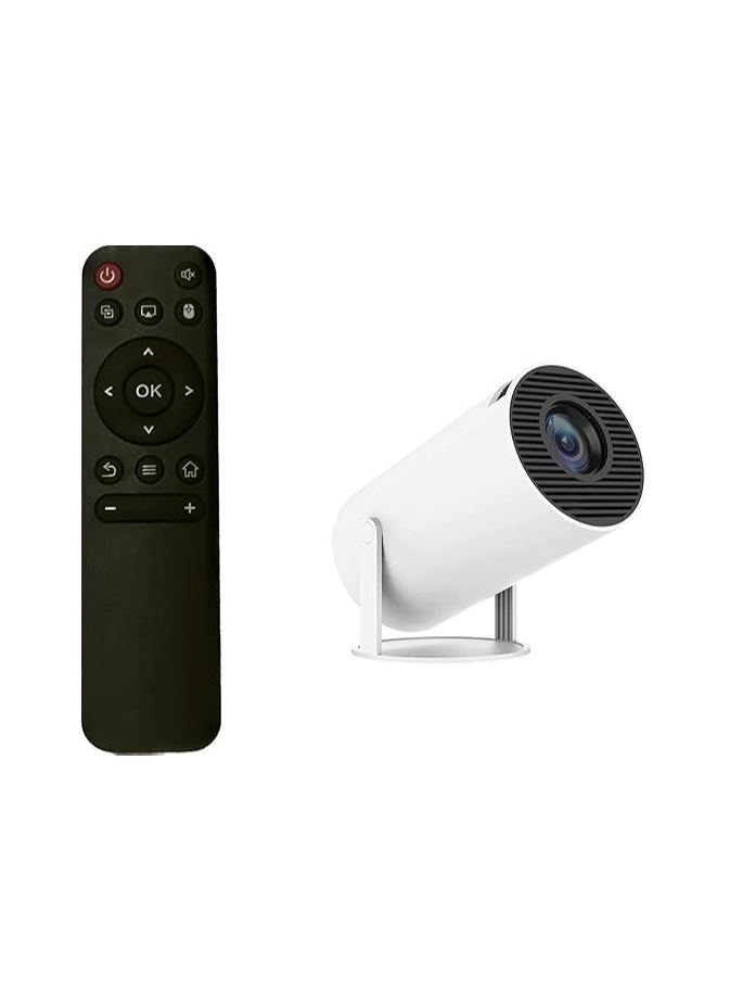 ماركة غير محددة - جهاز عرض ذكي محمول بدقة 4K مع مكبرات صوت مدمجة ودعم انعكاس الشاشة وشبكة واي فاي مزدوجة النطاق - أبيض - Image 1