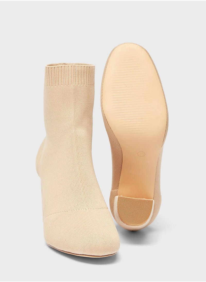 Celeste - Pointed Toe Mid Heel Ankle Boots - Image 1
