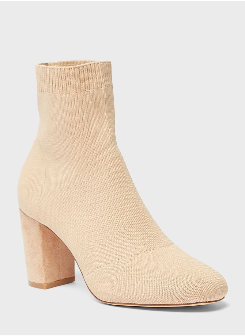 Celeste - Pointed Toe Mid Heel Ankle Boots - Image 1