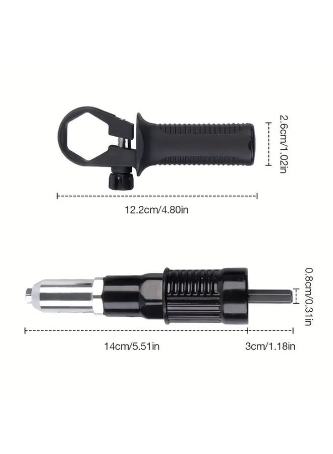 Aluminum Alloy Rivet Gun Adapter Set with Hex Shaft and Multiple Rivet Sizes - Image 3