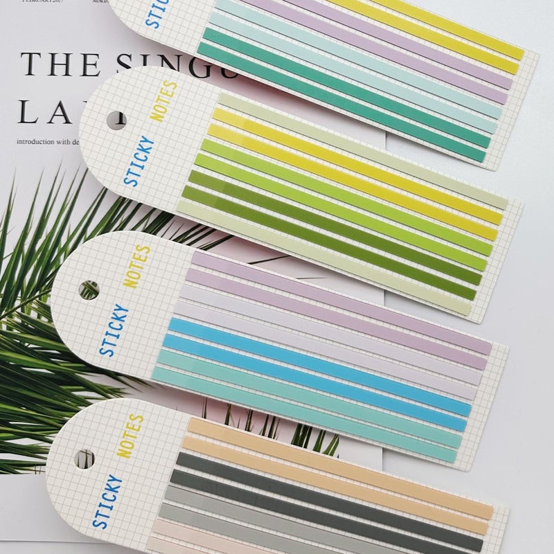Transparent Waterproof Writable Sticky Notes Long Strip Index Stickers Style H - Image 5