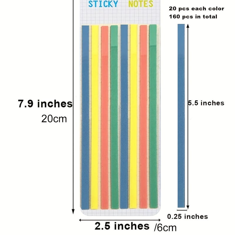 Transparent Waterproof Writable Sticky Notes Long Strip Index Stickers Style H - Image 2