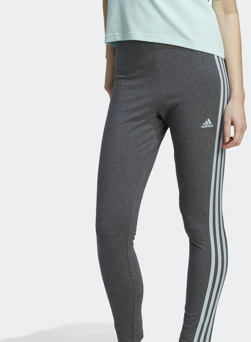 adidas بنطال رياضي أساسي بخصر عالي وشعار الماركة