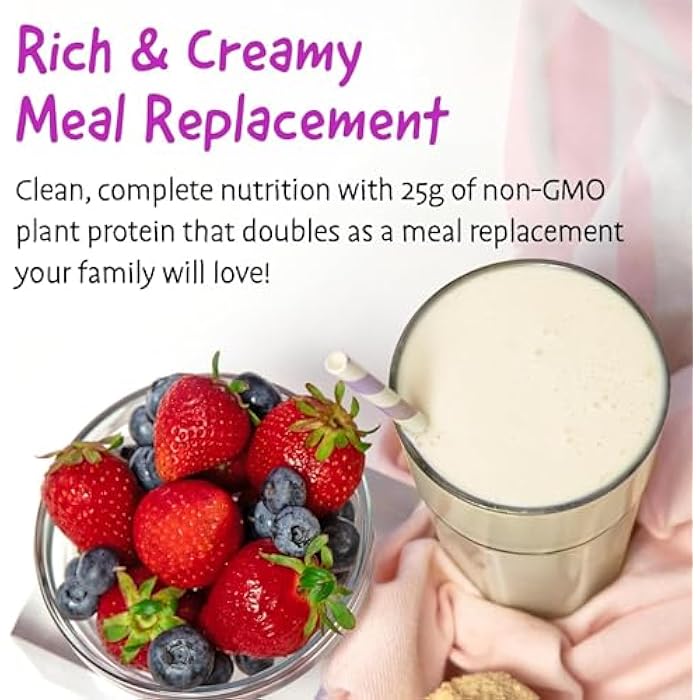 Naturade Weight Loss Shake Meal Replacement, 18 Servings - 25g Plant-Based Protein, CLA, Fiber & 18 Vitamins and Minerals Designed to Curb Cravings and Boost Daily Nutrition - Vanilla Creme - Image 4