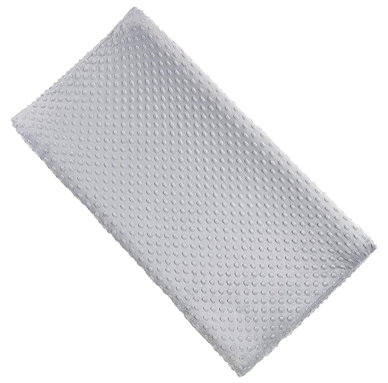 Aullar Solid Changing Table Pad Cover Cradle Sheet, Fits 32"/34''x16" Contoured Diaper Changing Pad, Ultra Soft Cozy Minky Dots Plush Changing Table Covers, Breathable Wipeable Removable (Grey) - Image 1