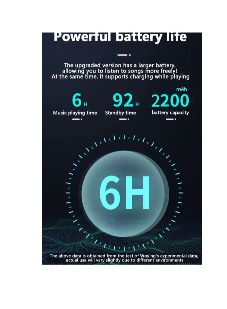 174 TWS Mirror Bluetooth Speaker, Support Alarm Clock, Time & Temperature Display, Micro SD Card, FM, MP3 - Blue - Image 3