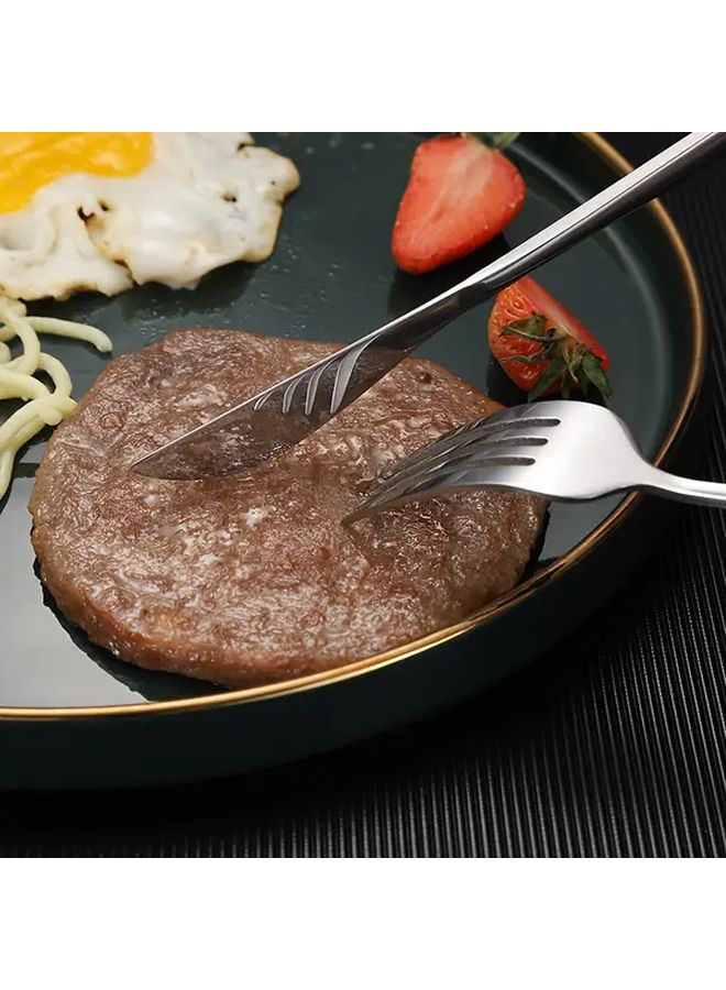 ١٢ قطعة شوك طعام ستانلس ستيل بمقابض برتغالية للمنزل والمطعم والزفاف - Image 4