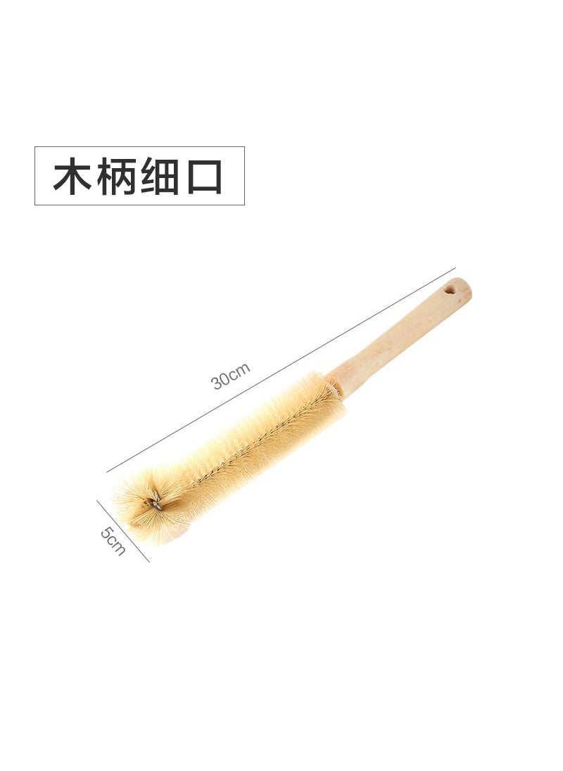 Generic Household wooden handle Cup brush long handle brush wash cup brush milk bottle no dead corner kitchen bottle cleaning artifact factory direct sales  - Image 1