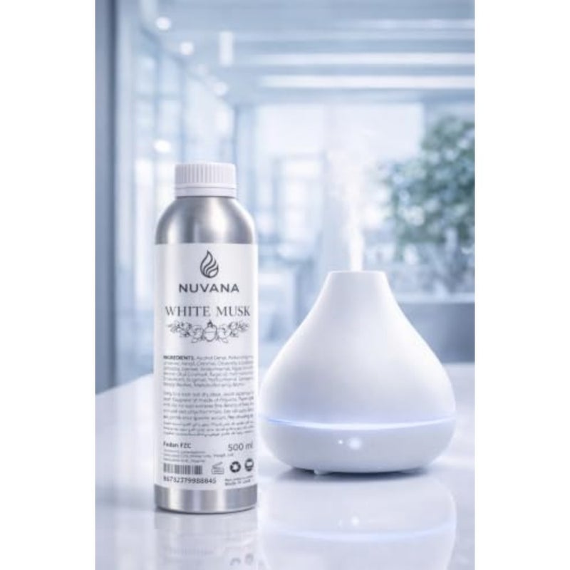 White Musk Home Fragrance Oil, 500 ml Long-Lasting Soft Musk Aroma for Diffusers, Humidifiers, Oil Burners, Potpourri Home Scenting - Image 2