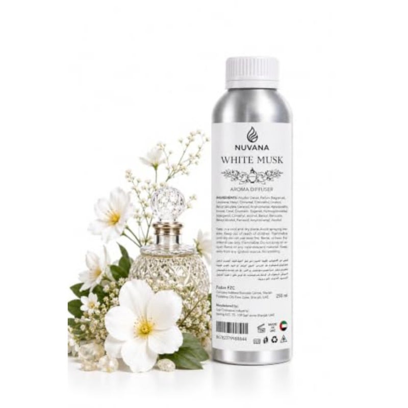 White Musk Home Fragrance Oil, 500 ml Long-Lasting Soft Musk Aroma for Diffusers, Humidifiers, Oil Burners, Potpourri Home Scenting - Image 1