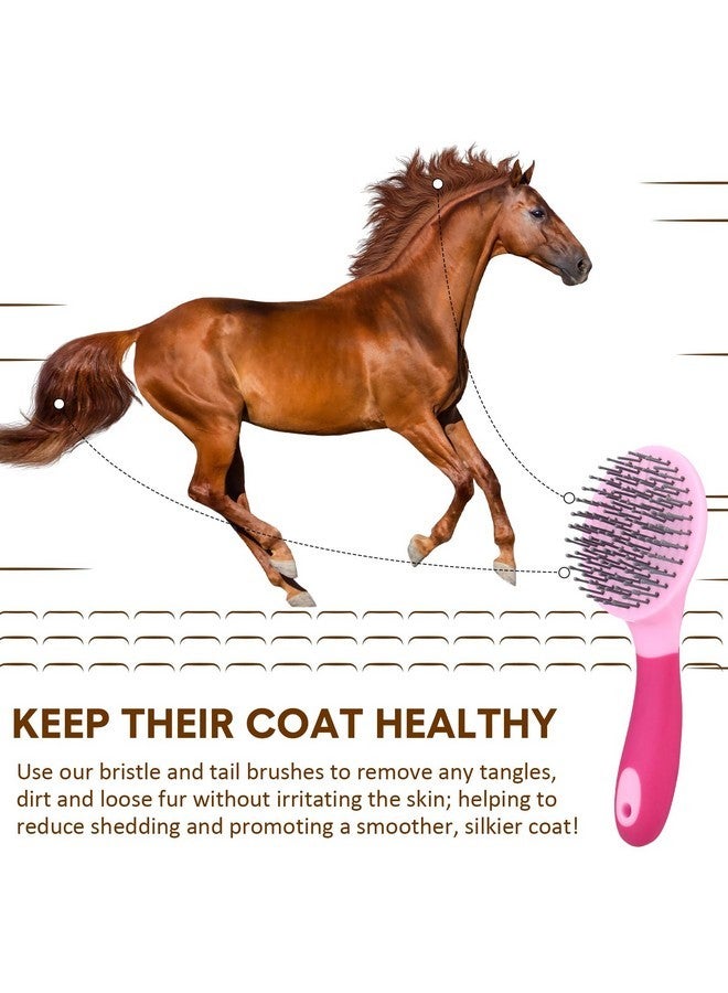 Zhehao 4 Pack Mane And Tail Brush Mane And Tail Horse Brush With Grip, Random Color - Image 4