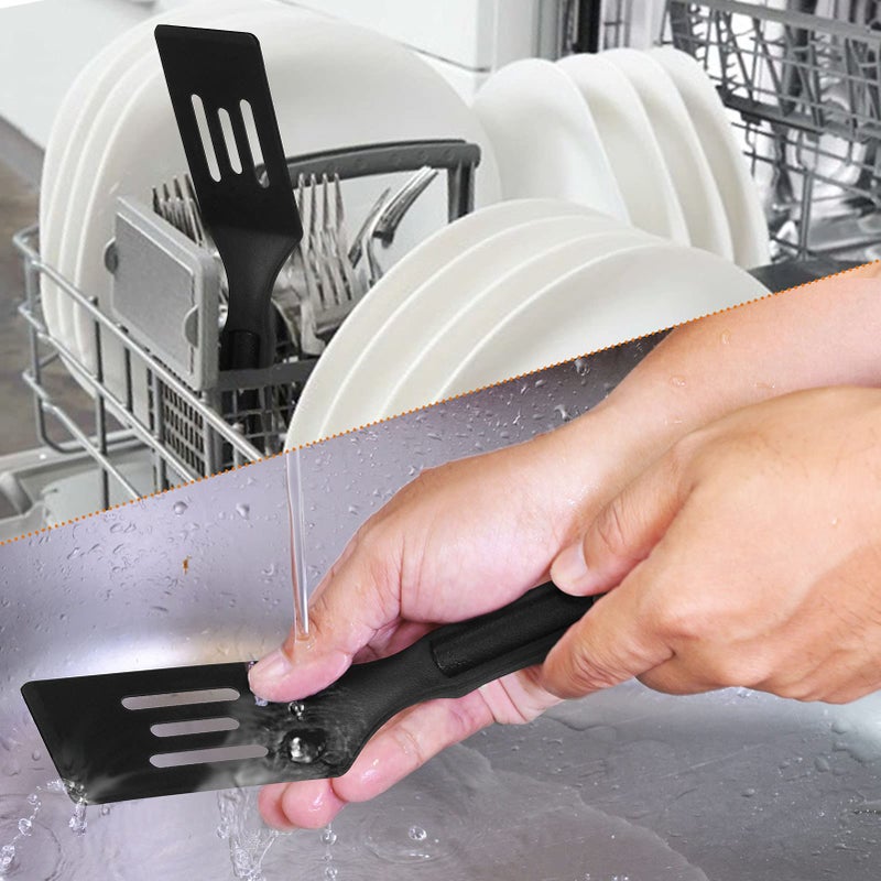 ReneeChef Professional Nylon Mini Spatula  Heat-Resistant Serving Spatula for Nonstick Pans  Small Turner for Brownies  Fried Eggs  Cakes  Lasagna or Cookie  Pie etc. - Image 5