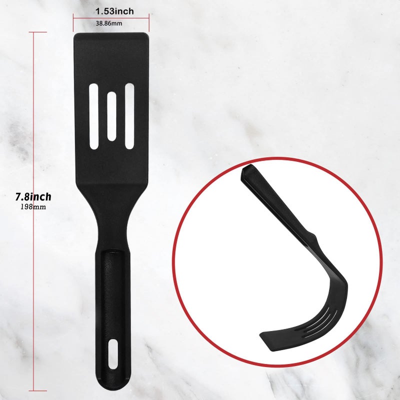 ReneeChef Professional Nylon Mini Spatula  Heat-Resistant Serving Spatula for Nonstick Pans  Small Turner for Brownies  Fried Eggs  Cakes  Lasagna or Cookie  Pie etc. - Image 2