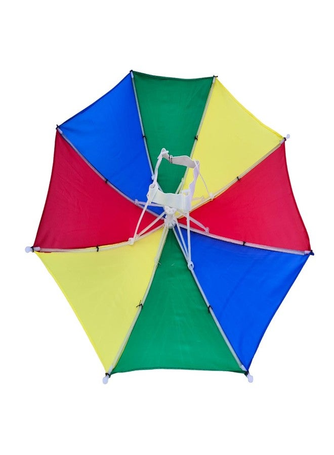 Dark Moon Hat Umbrella for Kids Soft Unbreakable Plastic Hat/Cap Umbrella for Kids/Men/Women and Adults UV & Rain Protection Hat Umbrella for Kids boys and Girls pack of 1 (Multicolor) - Image 5