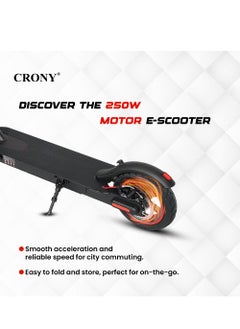 Crony W563 Electric Scooter with Suspension, 250W Motor, 25KM/H Max Speed, Foldable Aluminum Alloy Frame, 8.5" Tires, 10-25KM Range, LED Headlamp, Disc Brake, App Connectivity  - Image 3