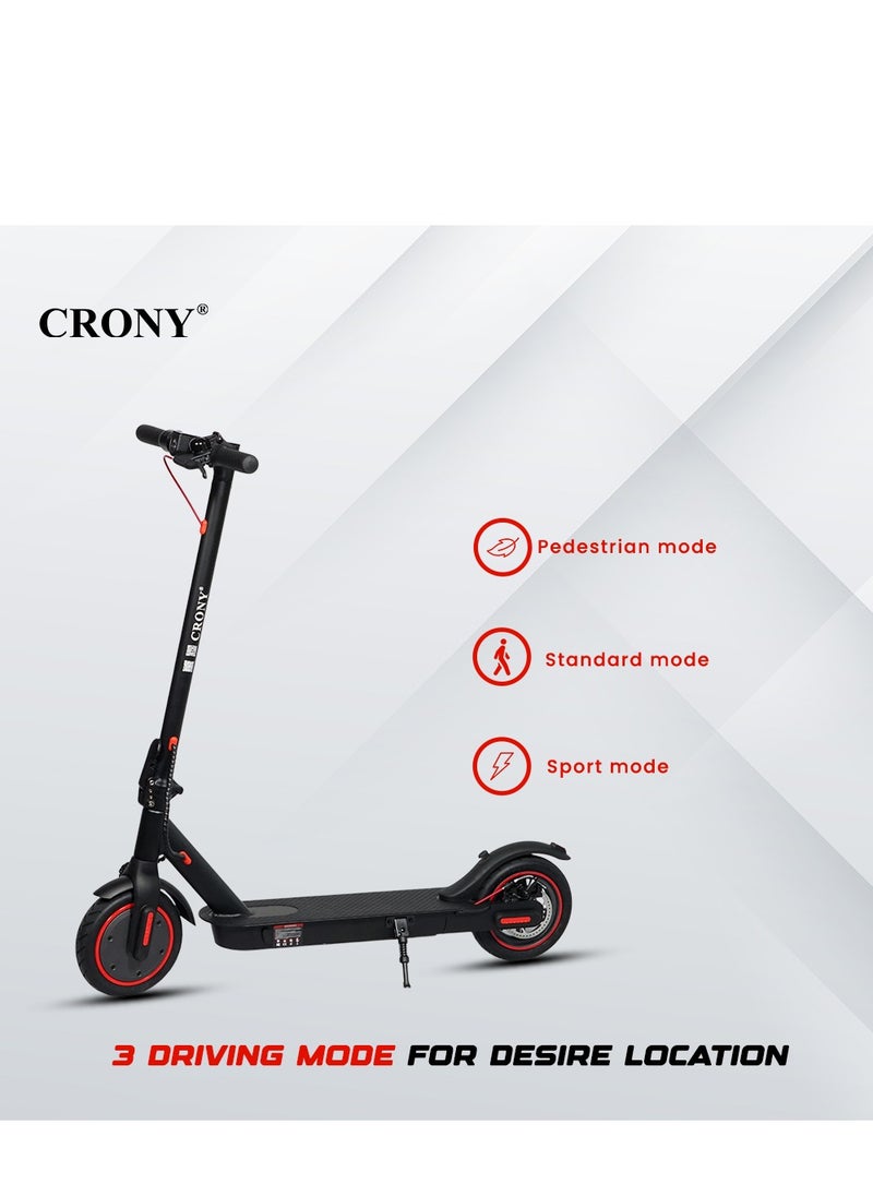 Crony - W563 App E-Scooter For Kids/Teen, 250w Brushless Motor, 45kilo/H High-Speed Urban Commuter , 36v Battery Electric Scooter For Adults, Rear Disc Brake, App-Controlled Smart Scooter With Led Headlights, Portable Lightweight Aluminum Frame, Off-Road Capable, Bluetooth Connectivity, Heavy Duty, Travel-Ready Design,Black - Image 1