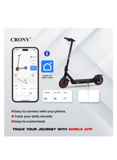 Crony W563 Electric Scooter with Suspension, 250W Motor, 25KM/H Max Speed, Foldable Aluminum Alloy Frame, 8.5" Tires, 10-25KM Range, LED Headlamp, Disc Brake, App Connectivity  - Image 5