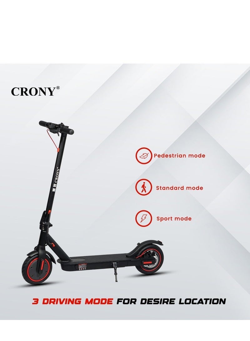 Crony M365 App E-Scooter For Kids/Teen, 25km Range Urban Commuter , 36v Battery Electric Scooter , Rear Disc Brake, 250w Brushless Motor,App-Controlled Smart Scooter With Led Headlights, Portable Lightweight Aluminum Frame, Off-Road Capable, Bluetooth Connectivity, Heavy Duty, Travel-Ready Design,Black - Image 5