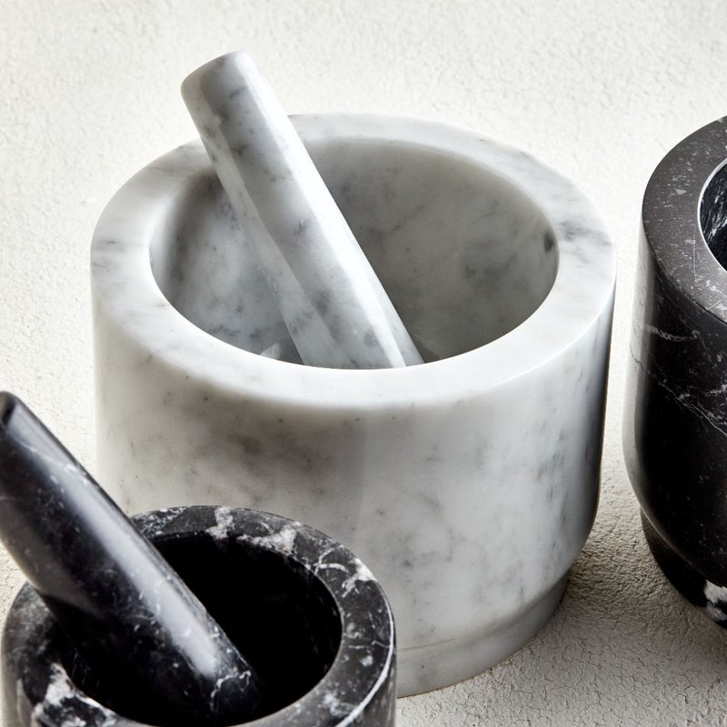 ماي مايز هاون وسحاق من الرخام - White with White Pestle - Image 5