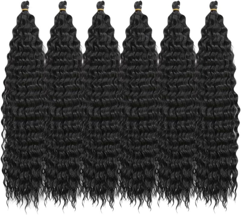 DSOAR 22 Inch 6 Packs Deep Twist Crochet Hair Ocean Wave Curly Bohemian Crochet Braids Deep Wave Hair Bundles Synthetic Hair Extensions for Women Girls - Image 4