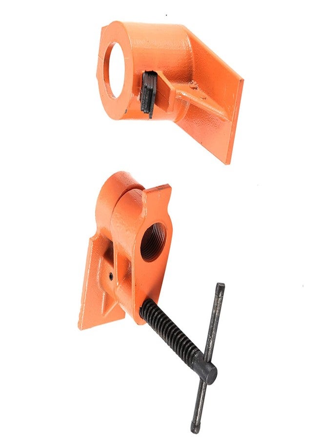 Walfront 2 PCS Heavy Duty 1 Inch Pipe Clamp with Jaws Vise Fixture - Woodworking Tool Kit for Gluing, Drilling and Wood Clamping - Image 4