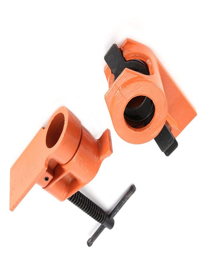 Walfront 2 PCS Heavy Duty 1 Inch Pipe Clamp with Jaws Vise Fixture - Woodworking Tool Kit for Gluing, Drilling and Wood Clamping - Image 3
