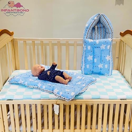Infantbond Infantbond Baby Products All New Born Combo | Baby Combo Set for New Born | 54 in 1 Hospital Essentials Kit | Baby Essentials for Newborn (Summer Essentials)(0-6 Months) (Cloud Blue) - Image 5