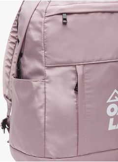 Oaklan by Shoexpress Logo Print Backpack with Pouch and Zip Closure - 42x32x16 cm  - Image 3