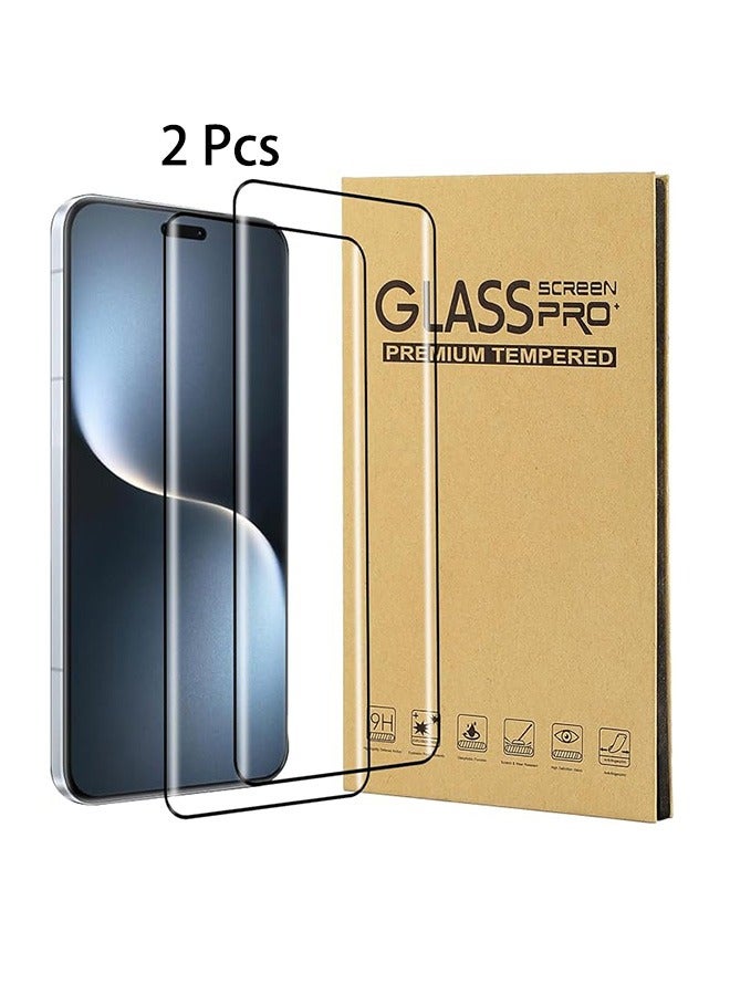 2 Pack Honor Magic 7 Pro 5G Screen Protector, 9H Tempered Glass Screen Protector for Honor Magic 7 Pro 5G, Premium 3D Curved Edge Guard Film, Case Friendly, Anti-Scratch Film (Edge Adhesive) - Image 1