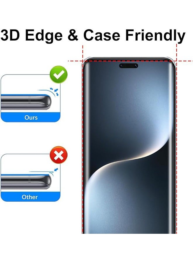 2 Pack Honor Magic 7 Pro 5G Screen Protector, 9H Tempered Glass Screen Protector for Honor Magic 7 Pro 5G, Premium 3D Curved Edge Guard Film, Case Friendly, Anti-Scratch Film (Edge Adhesive) - Image 5