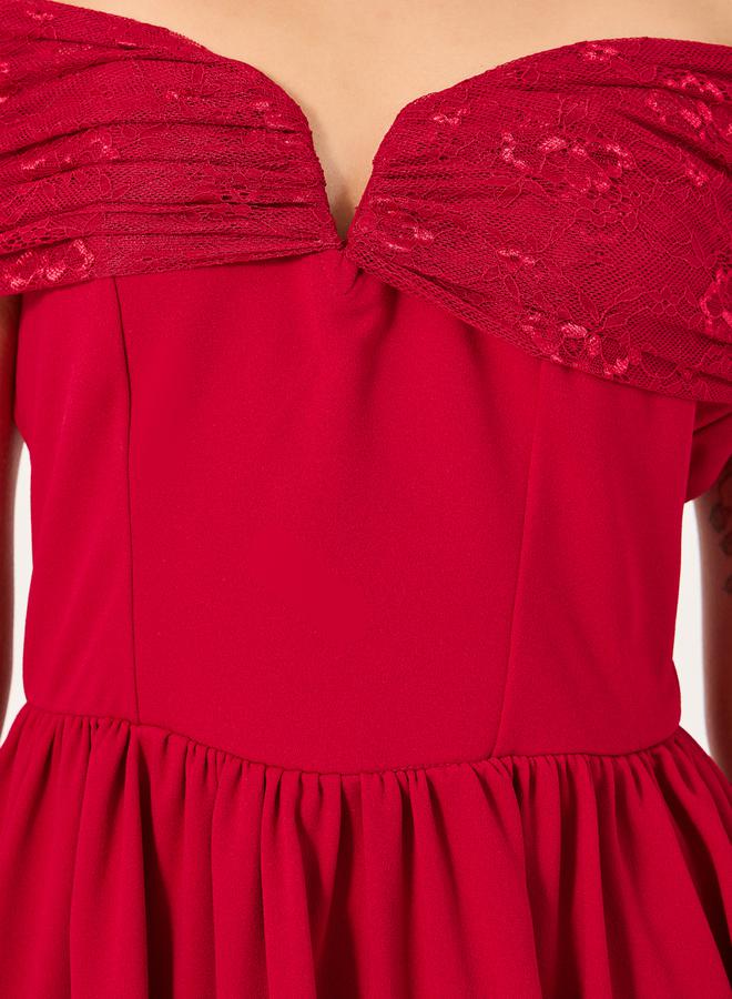 Styli Off-Shoulder Midi Dress  - Image 4