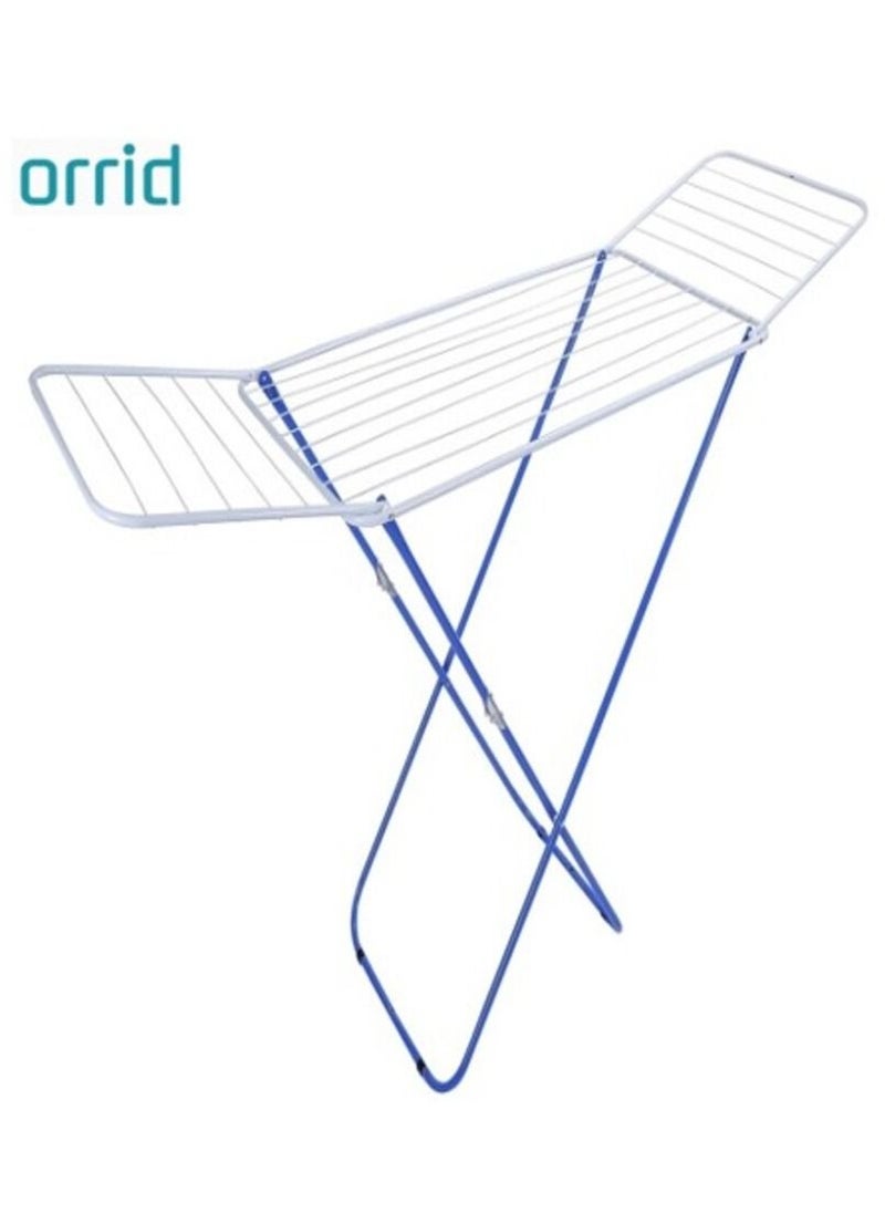 orrid - Metallic Cloth Drying Stand in Multi Color, Winged Clothes Airer, Laundry Cloth Dryer Rack, Folding Hanger for Indoor and Outdoor (180x55x105). - Image 1