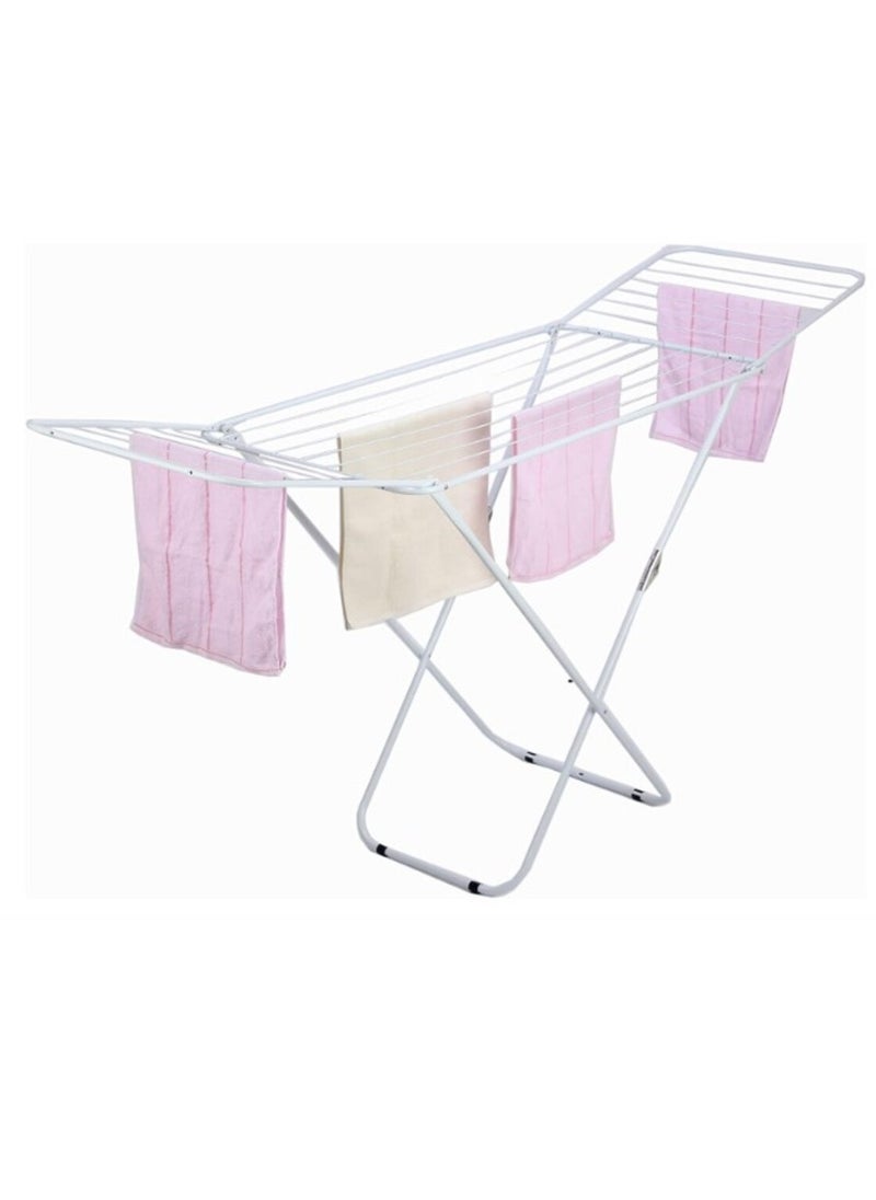 orrid - Metallic Cloth Drying Stand in Multi Color, Winged Clothes Airer, Laundry Cloth Dryer Rack, Folding Hanger for Indoor and Outdoor (180x55x105). - Image 1