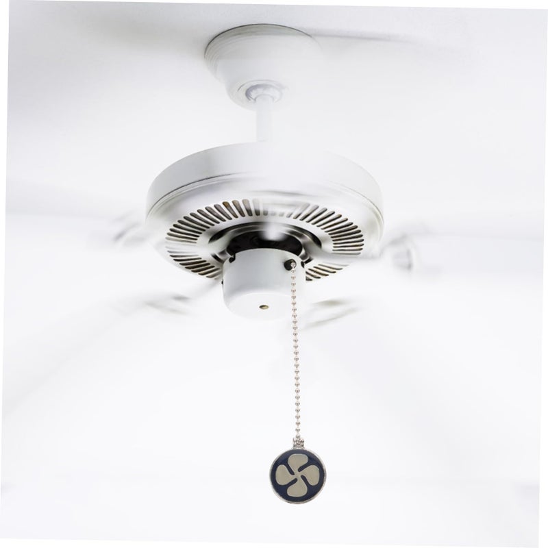 2Pcs Decorative Blue Pendant Metal Ceiling Fan Pull Chain Extension For Bedroom Living Room - Image 4