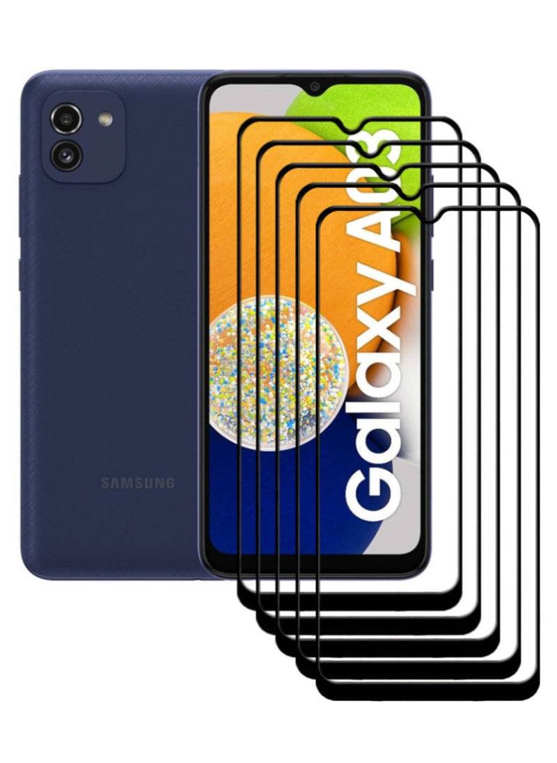 ACLIX 5 Pieces Antistatic ESD Dustproof Premium Quality High Definition Tempered Glass Screen Protector Designed For Samsung Galaxy A03 - Image 1