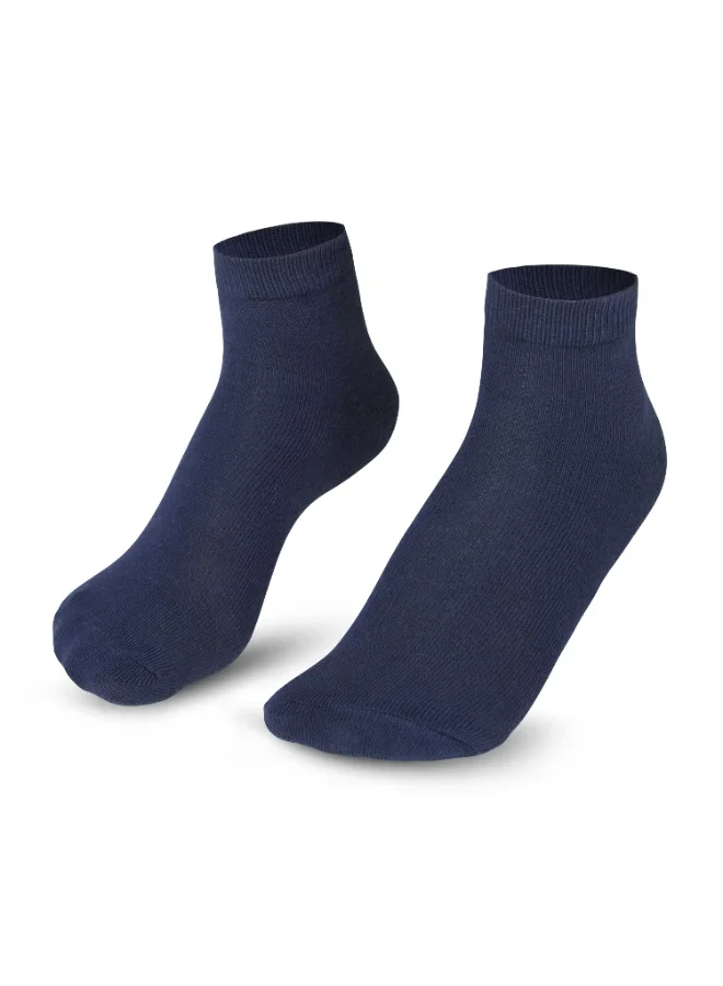 Ampm Kids Cotton-blended Ankle length Socks for Boys and Girls (PACK OF 6) Skin friendly, Lightweight, Ultra-Soft touch, Secure Gentle Grip, Reinforced stitch - NAVY BLUE