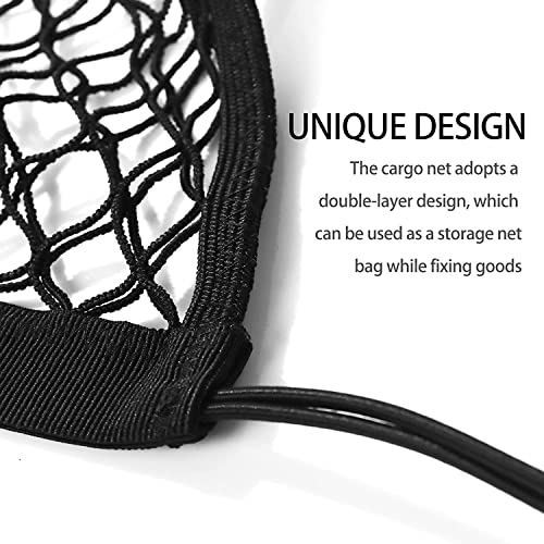 Careflection Motorcycle Cargo Net - Luggage Strap Rack Expansion Organizer Net for Cargo Helmet Net - Suitable for Motorcycle Bike Trailer - Image 2