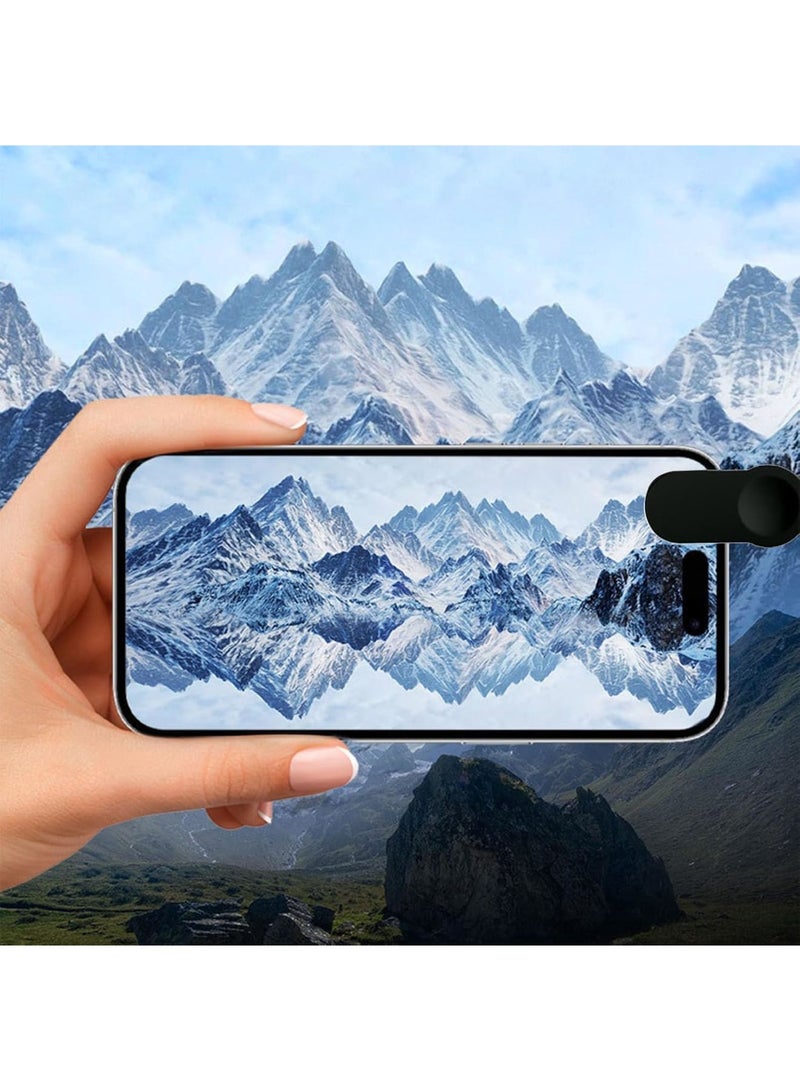 SYOSI Mirror Reflection Clip, Adjustable Smartphone Camera Reflector, Selfie Light Enhancer for Mobile Photography, Universal Clip-on Design, Outdoor Travel Portraits, Black - Image 2