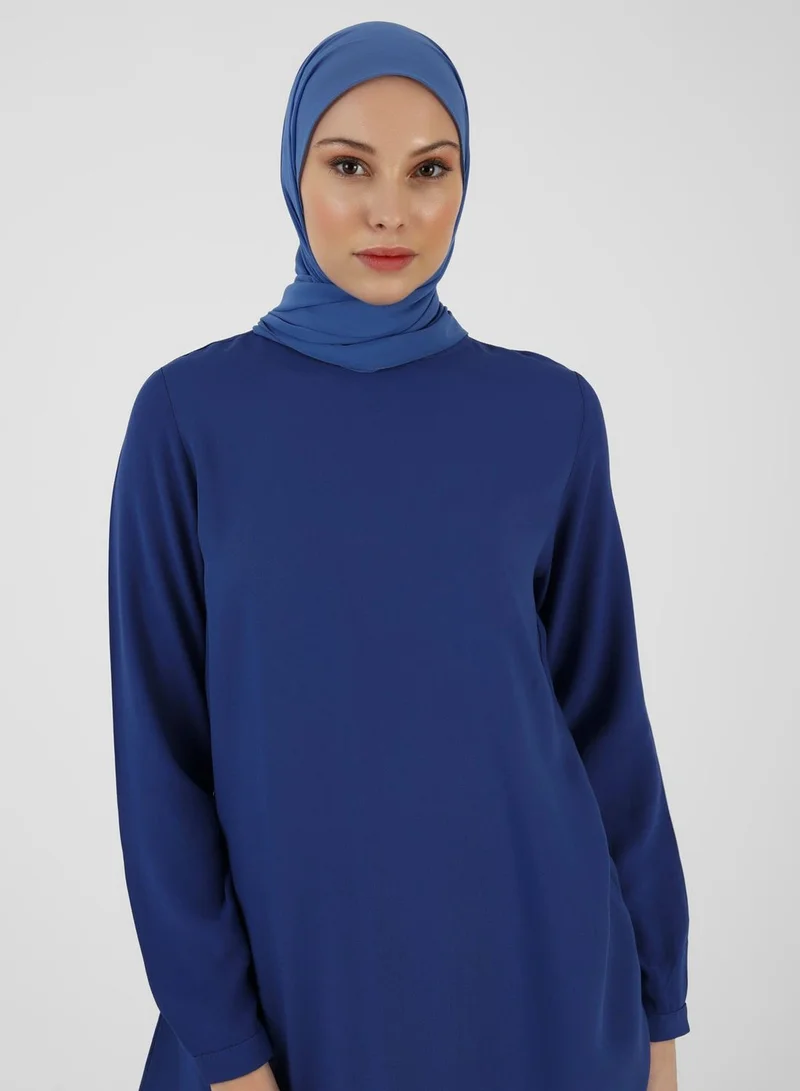Refka by modanisa Crew Neck Top & Flared High Waist Pants Set